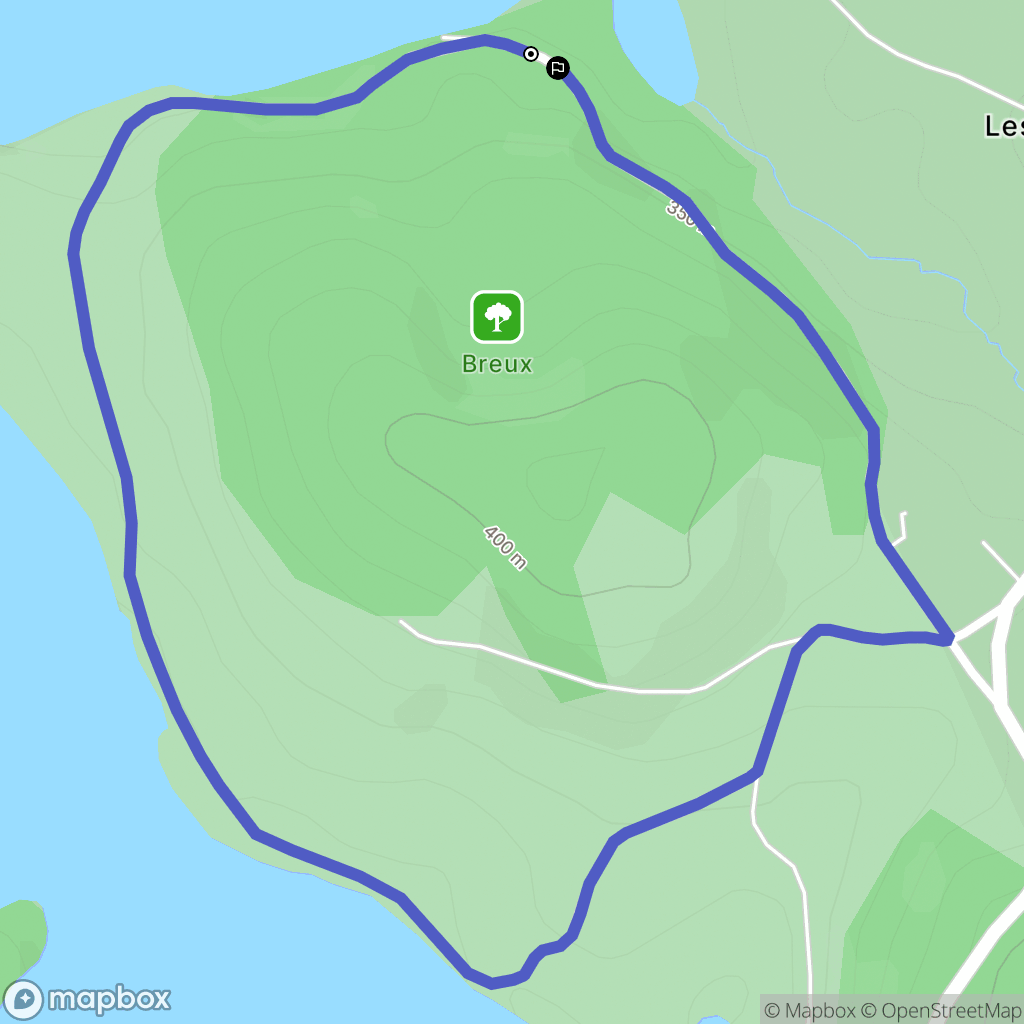 Chaumard : carte du parcours de randonnée - France