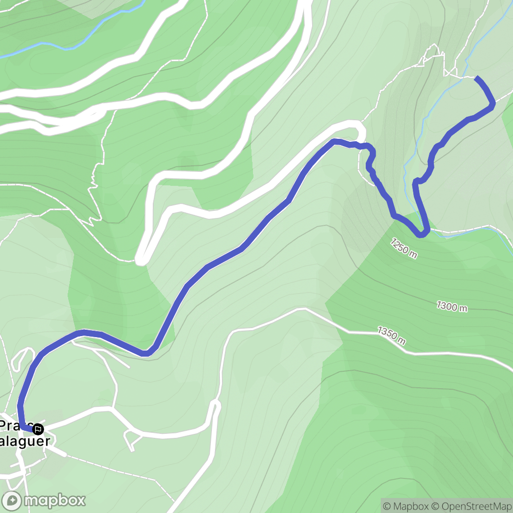 Fontpédrouse : carte du parcours de randonnée - France