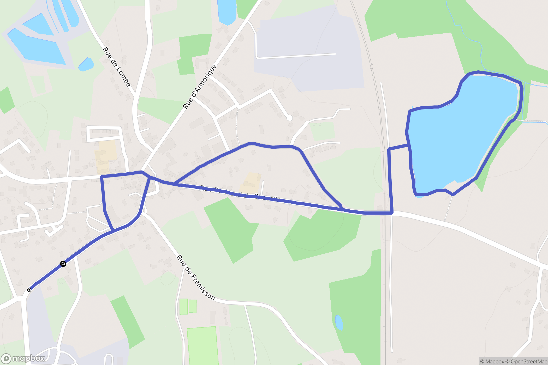 Bonnemain : carte du parcours de randonnée - France
