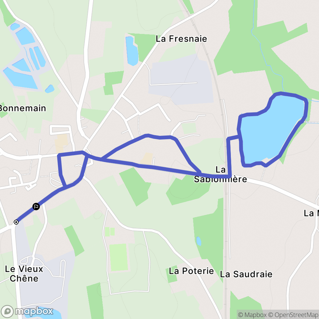 Bonnemain : carte du parcours de randonnée - France