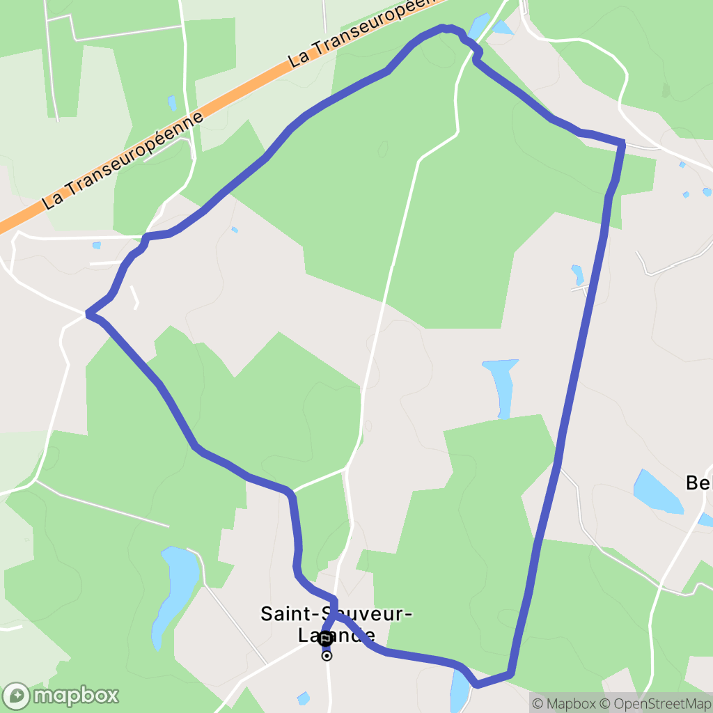 Saint-Sauveur-Lalande : carte du parcours de randonnée - France