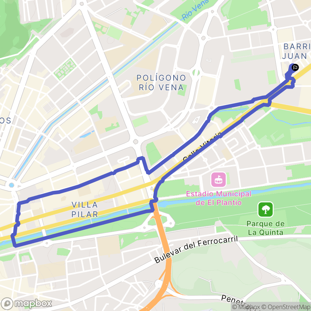 Burgos : carte du parcours de randonnée - Spain