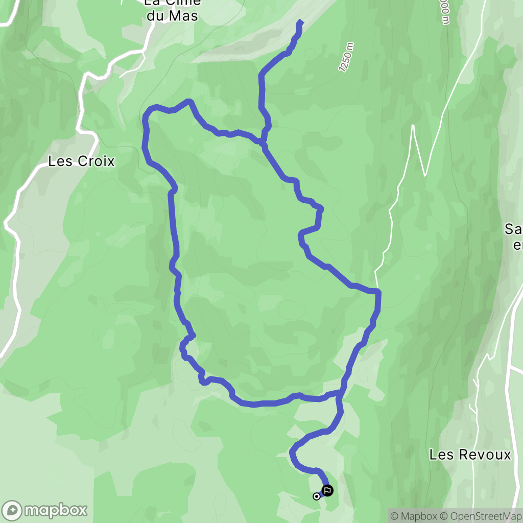 Vassieux-en-Vercors : carte du parcours de randonnée - France