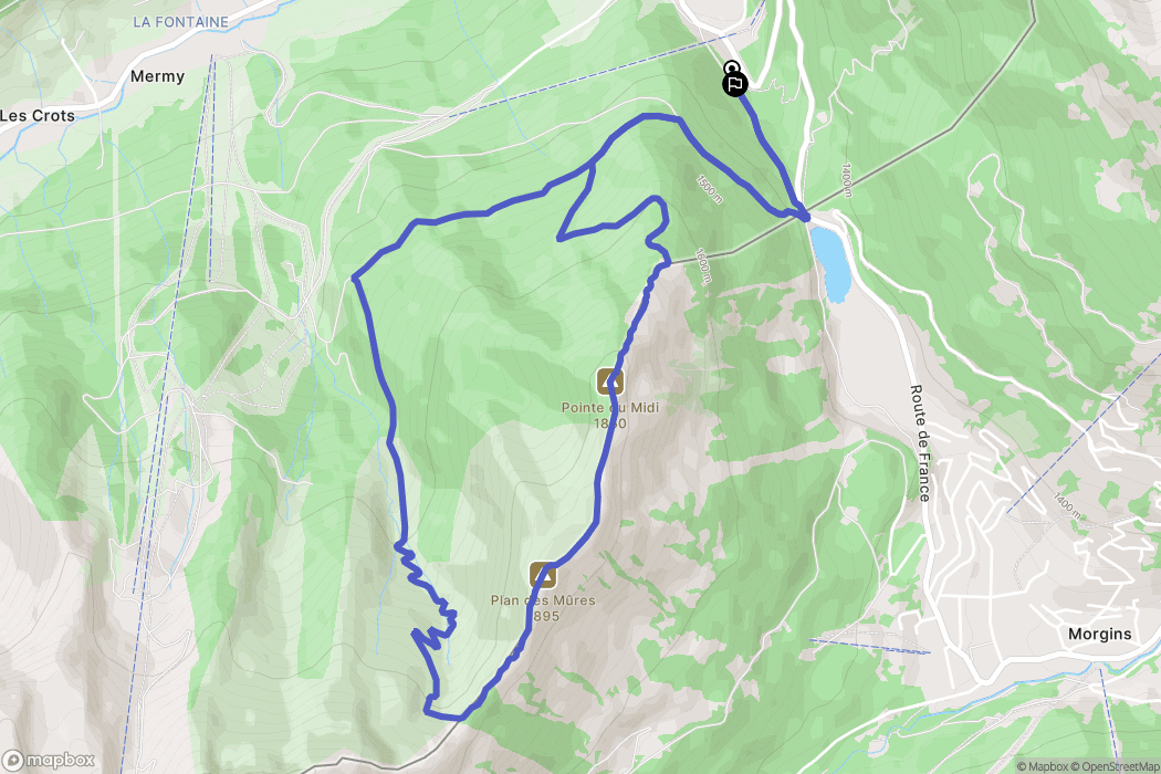 Châtel : carte du parcours de randonnée - France