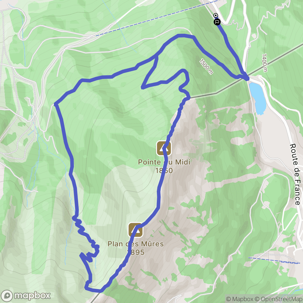 Châtel : carte du parcours de randonnée - France