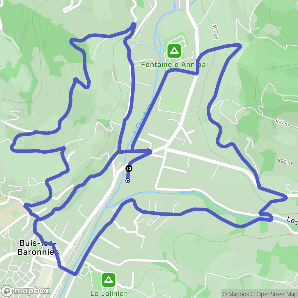 Buis-les-Baronnies : carte du parcours de randonnée - France