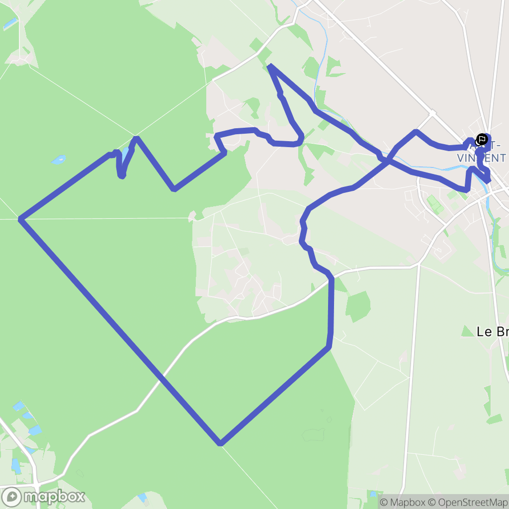 Ardentes : carte du parcours de randonnée - France