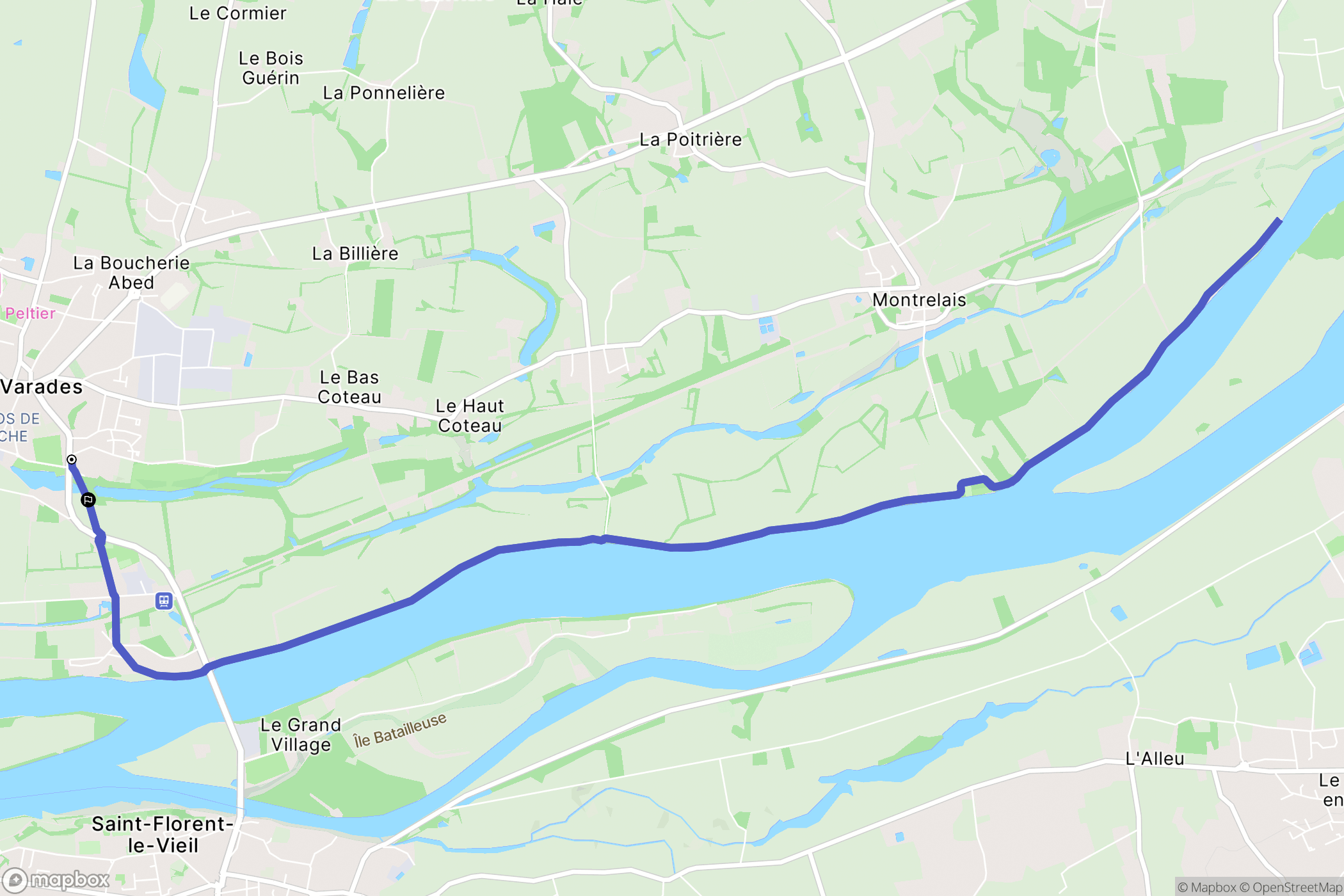 Loireauxence : carte du parcours de randonnée - France