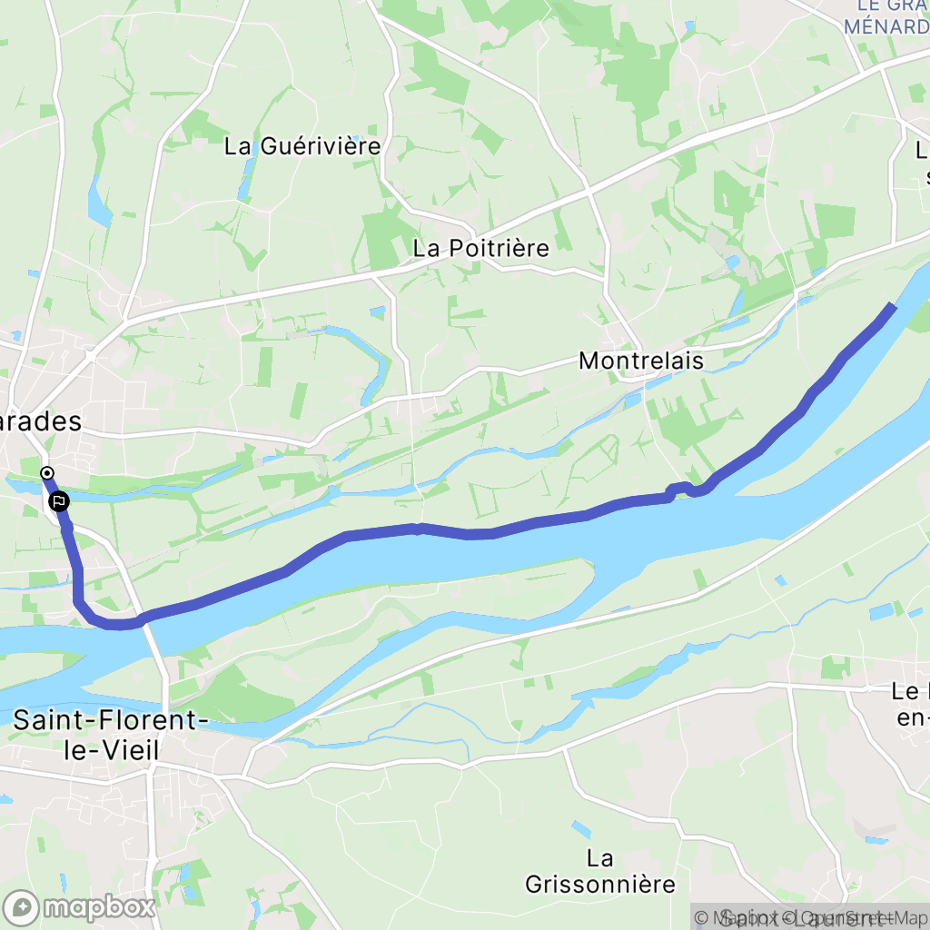 Loireauxence : carte du parcours de randonnée - France