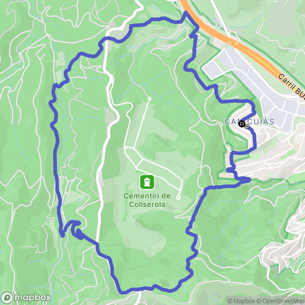 Montcada i Reixac : carte du parcours de randonnée - Spain