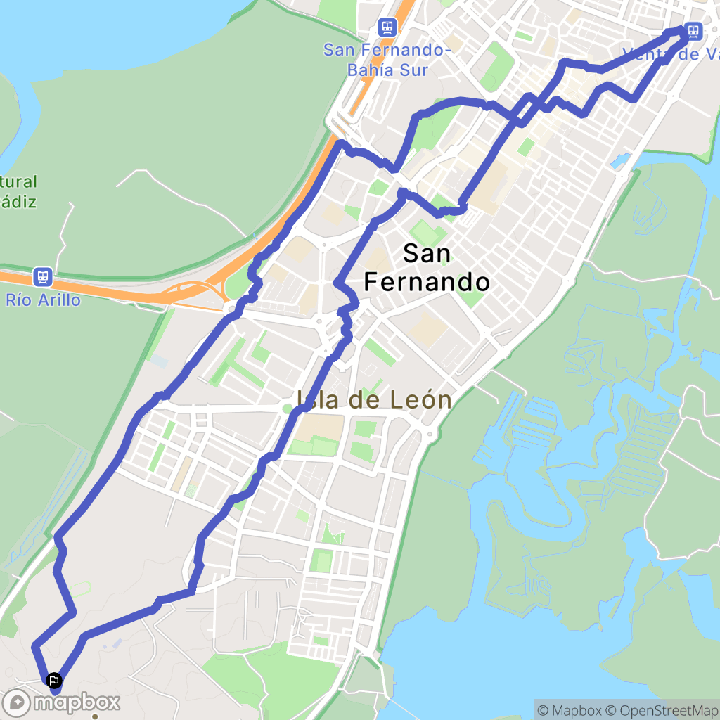 Camposoto : carte du parcours de randonnée - Spain