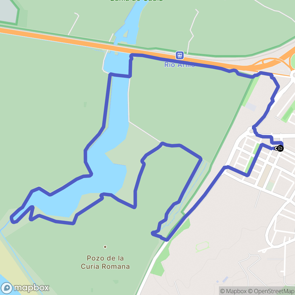 San Fernando : carte du parcours de randonnée - Spain