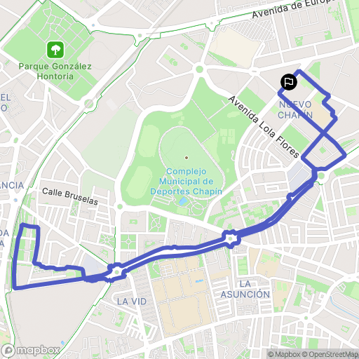 Jerez de la Frontera : carte du parcours de randonnée - Spain