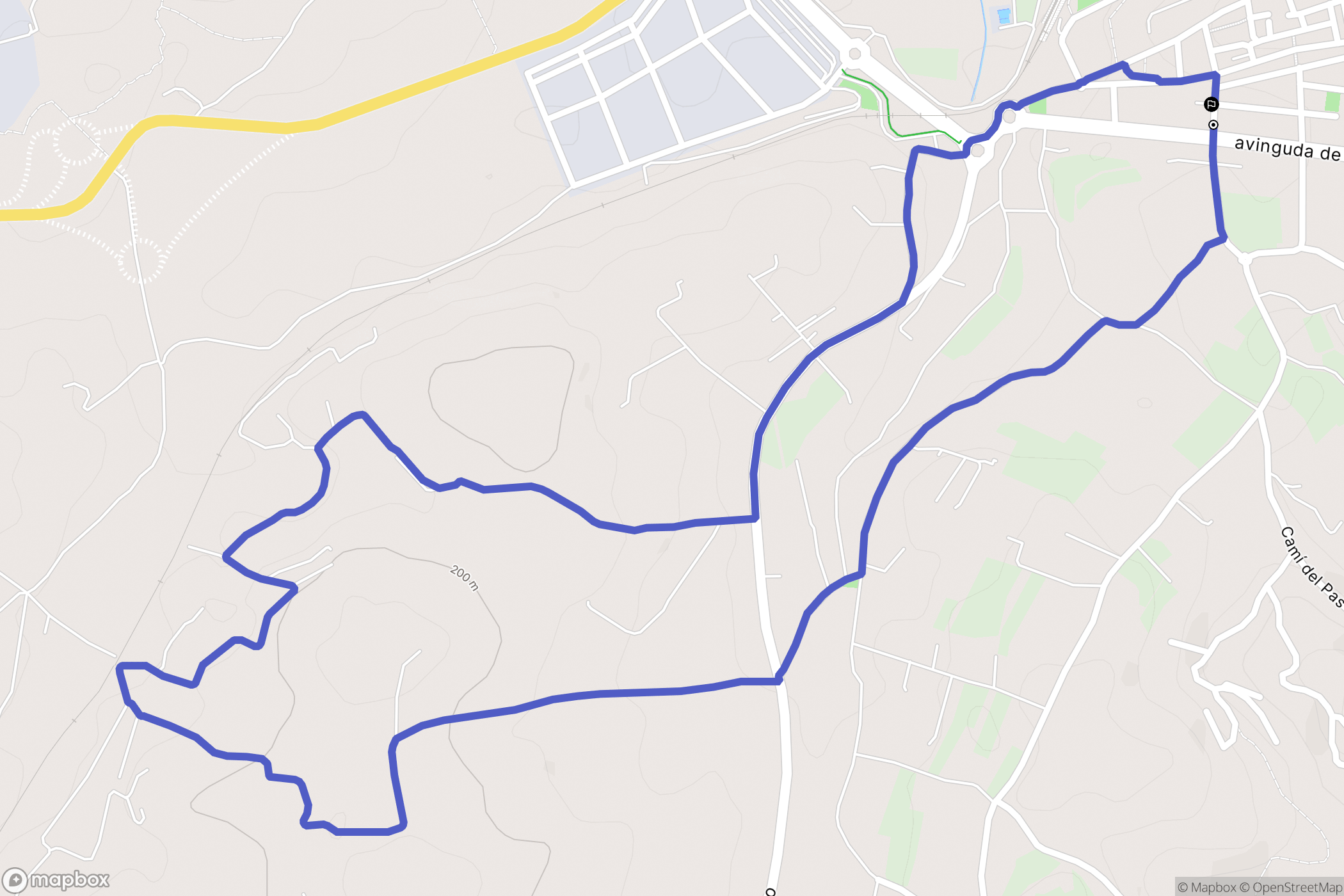 Teulada : carte du parcours de randonnée - Spain