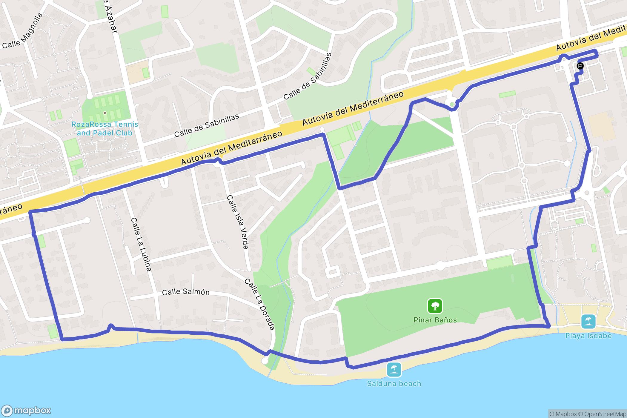 Atalaya Isdabe : carte du parcours de randonnée - Spain