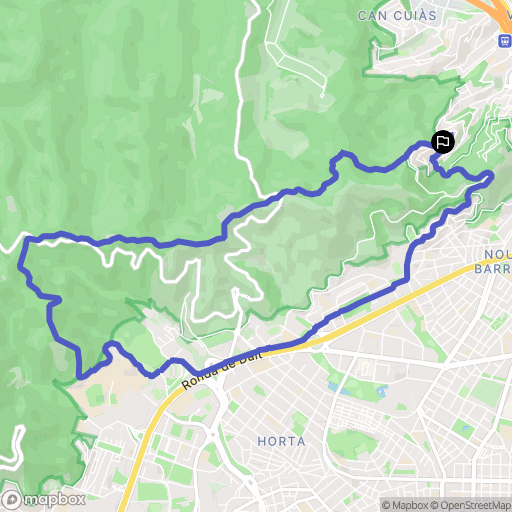 Barcelona : carte du parcours de randonnée - Spain