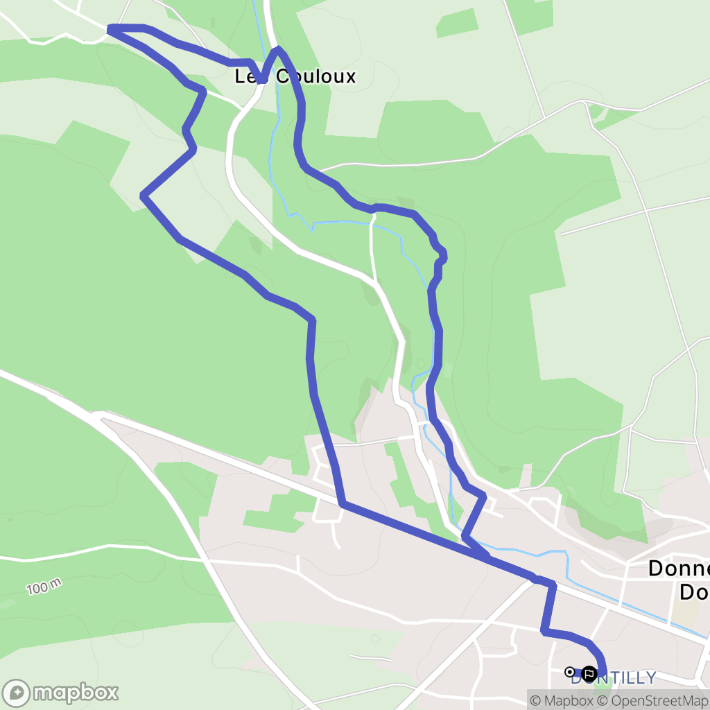 Donnemarie-Dontilly : carte du parcours de randonnée - France