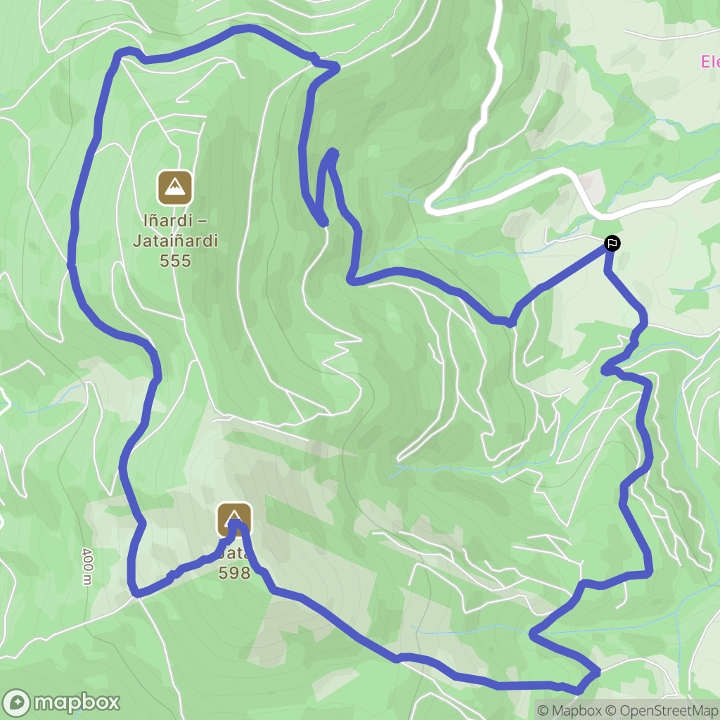 : carte du parcours de randonnée - Spain