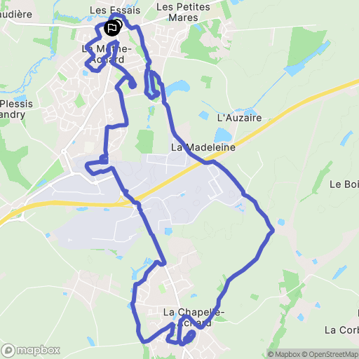 Les Achards : carte du parcours de randonnée - France