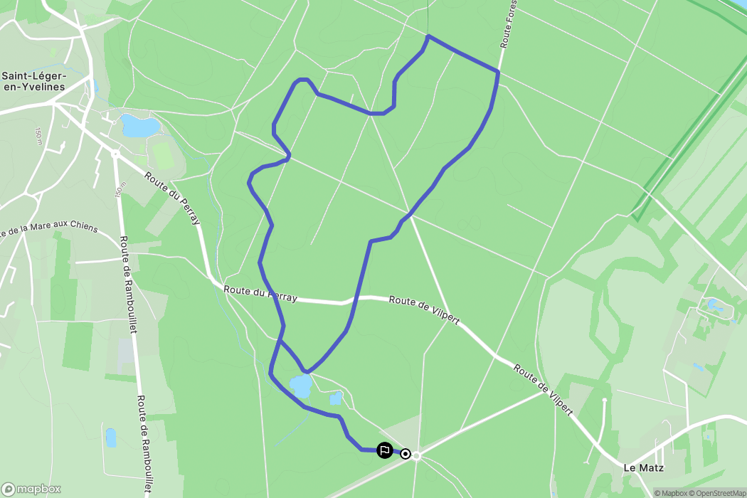 Saint-Léger-en-Yvelines : carte du parcours de randonnée - France