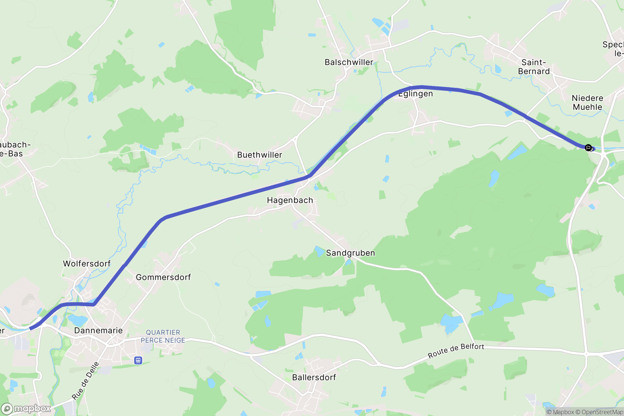 Heidwiller : carte du parcours de randonnée - France