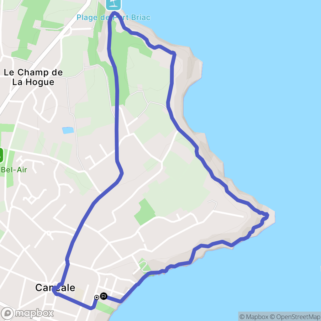 Cancale : carte du parcours de randonnée - France