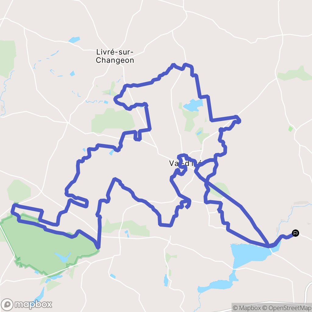 Montreuil-sous-Pérouse : carte du parcours de randonnée - France
