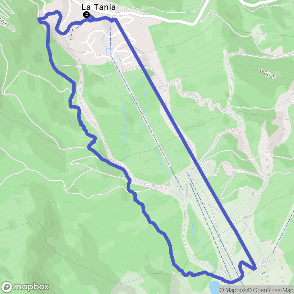 Courchevel : carte du parcours de randonnée - France