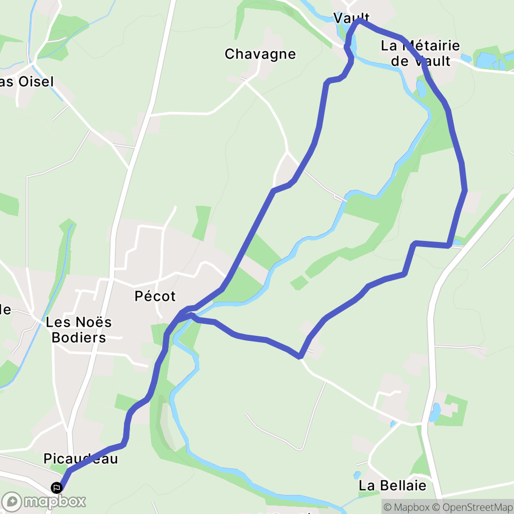 Nort-sur-Erdre : carte du parcours de randonnée - France