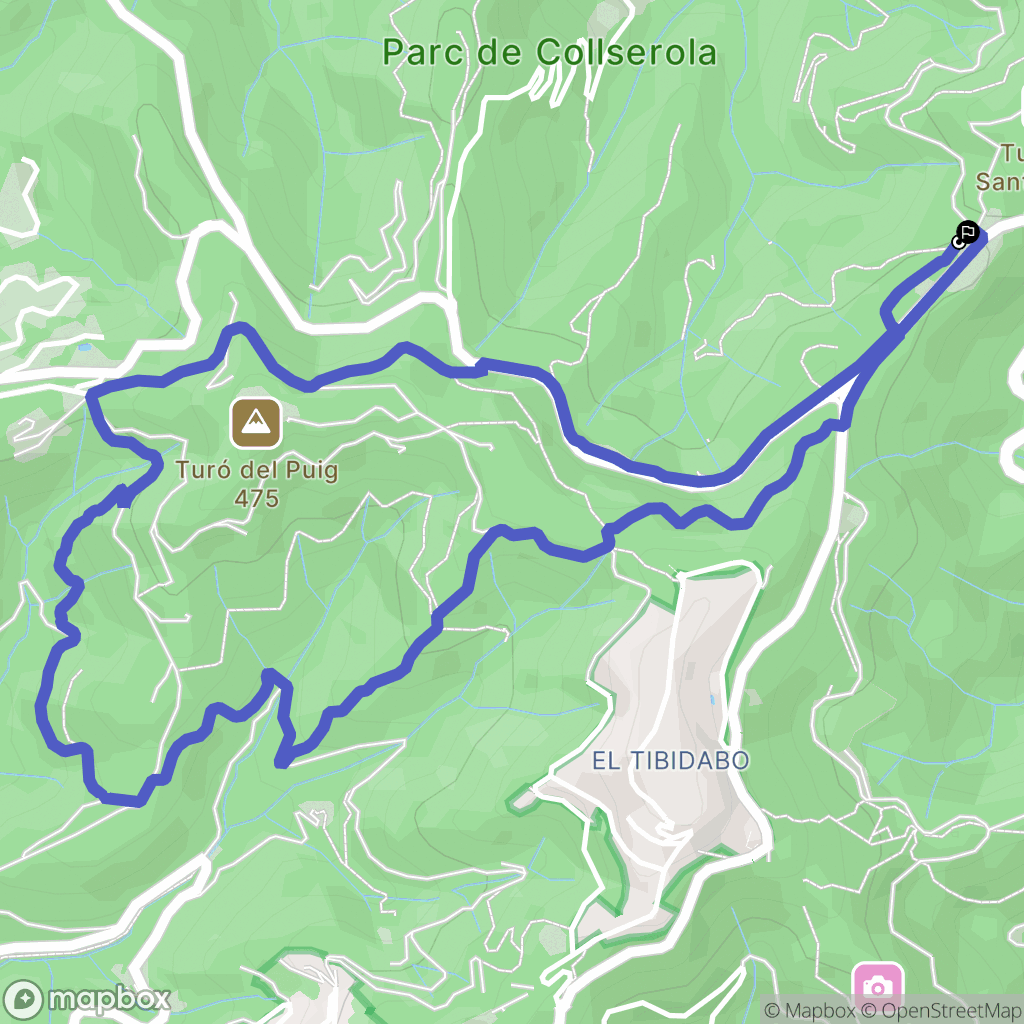 Barcelona : carte du parcours de randonnée - Spain