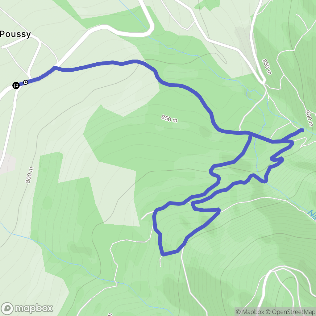 Villaz : carte du parcours de randonnée - France