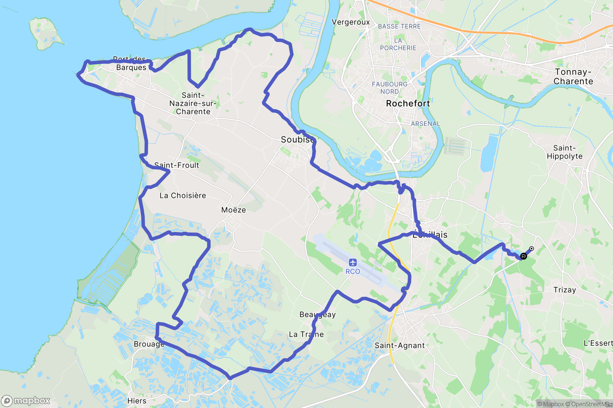 Trizay : carte du parcours de randonnée - France