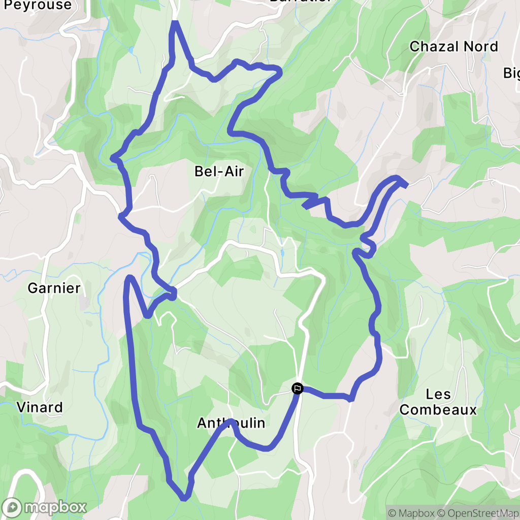 Champis : carte du parcours de randonnée - France