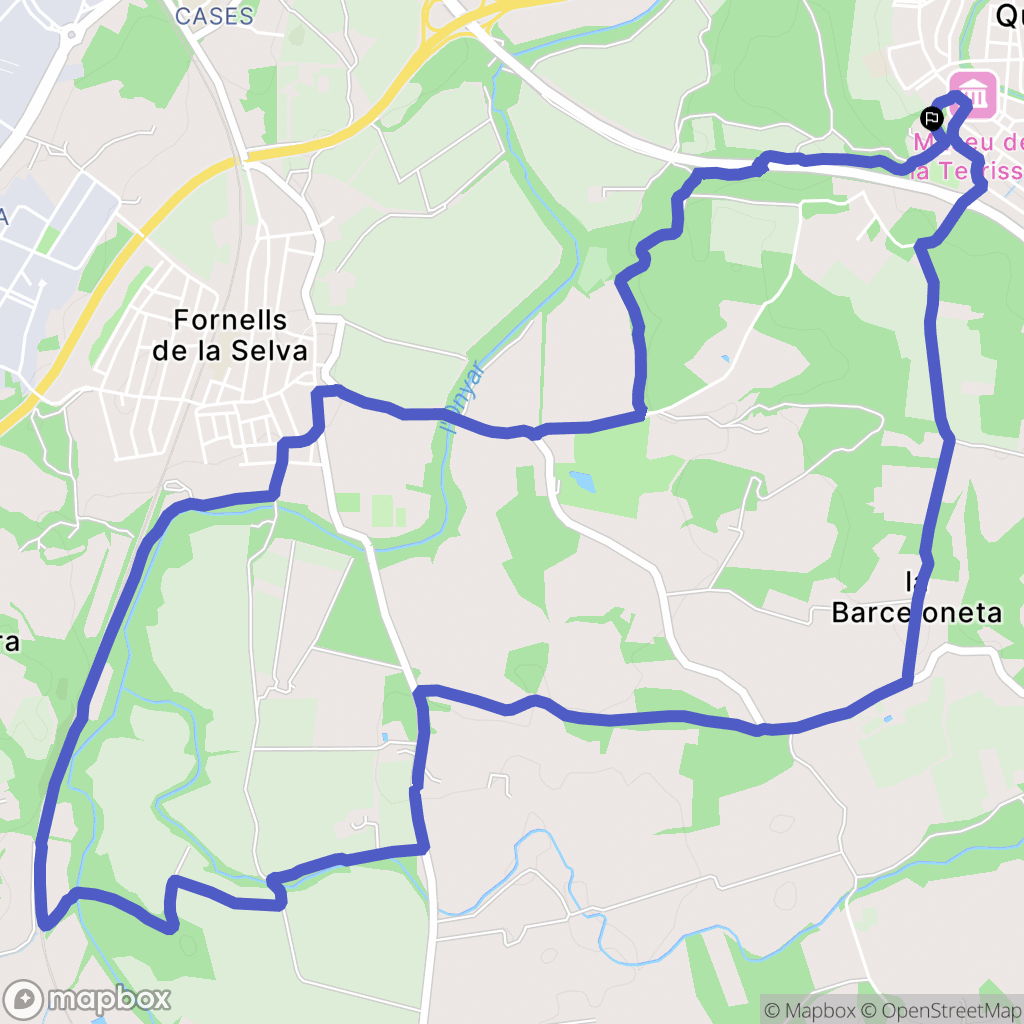 Quart : carte du parcours de randonnée - Spain