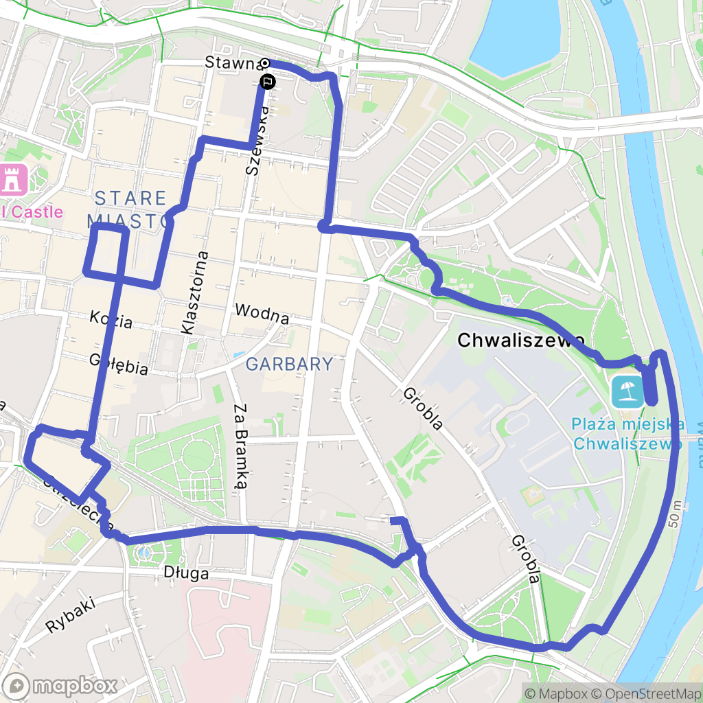 Poznań: mapa trasy - Poland