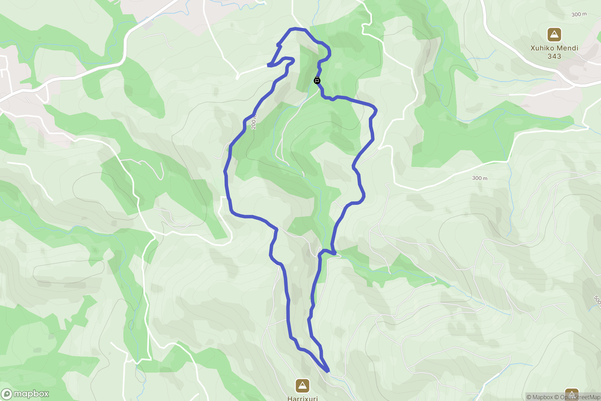 Hasparren : carte du parcours de randonnée - France