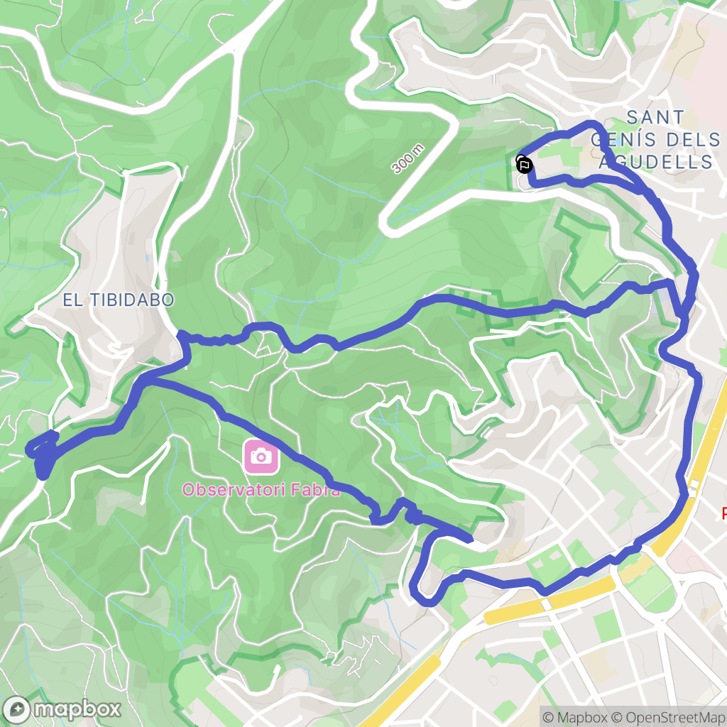 Barcelona : carte du parcours de randonnée - Spain