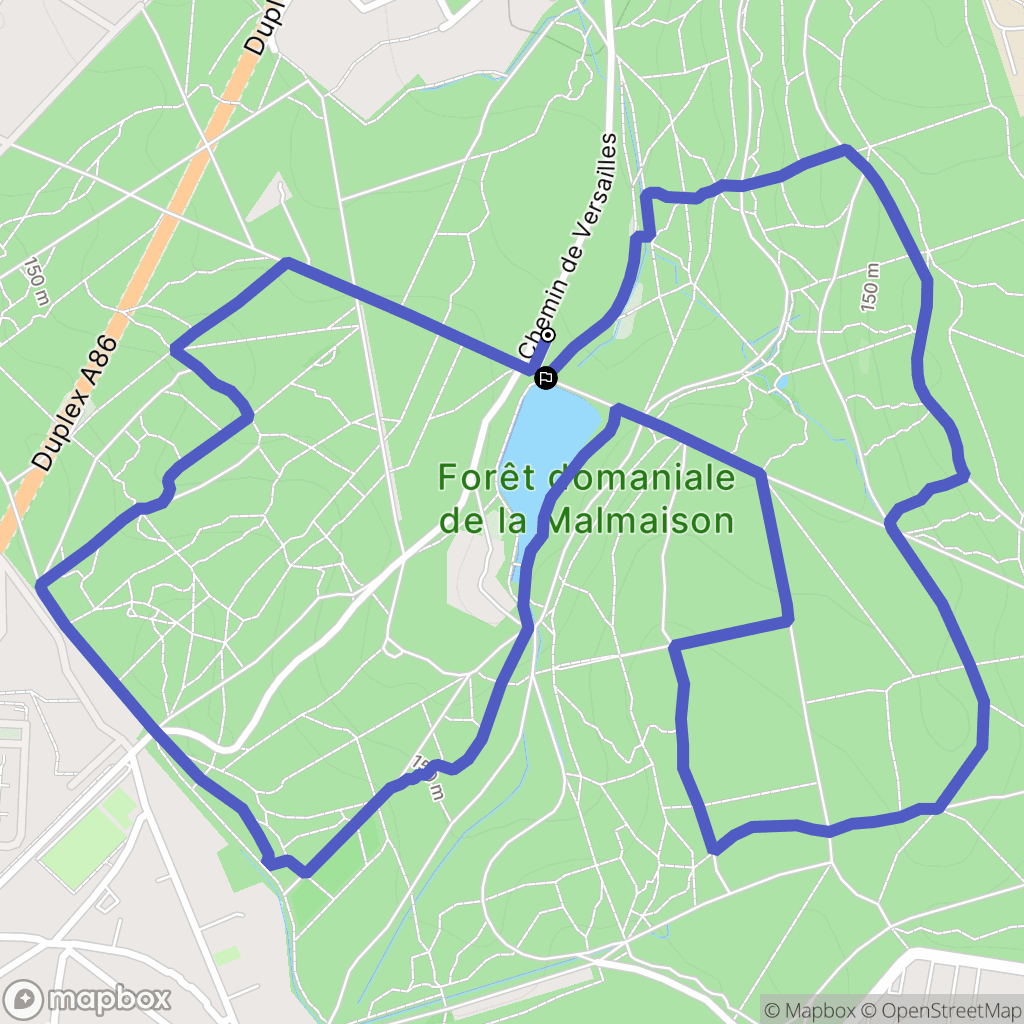 Rueil-Malmaison : carte du parcours de randonnée - France