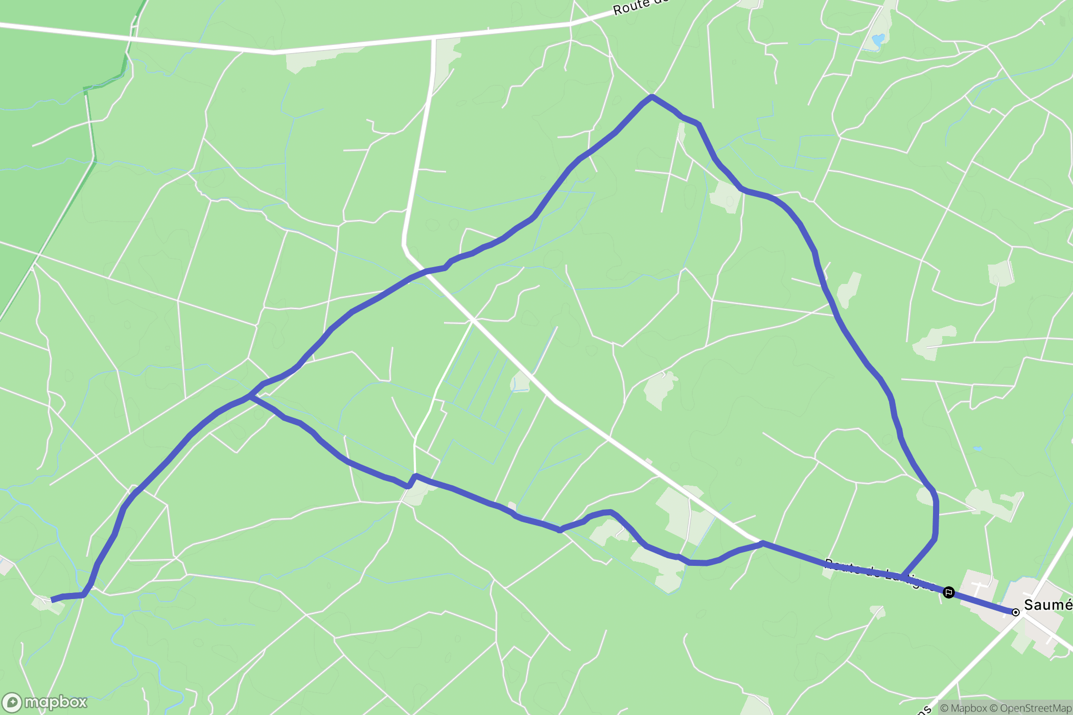Allons : carte du parcours de randonnée - France