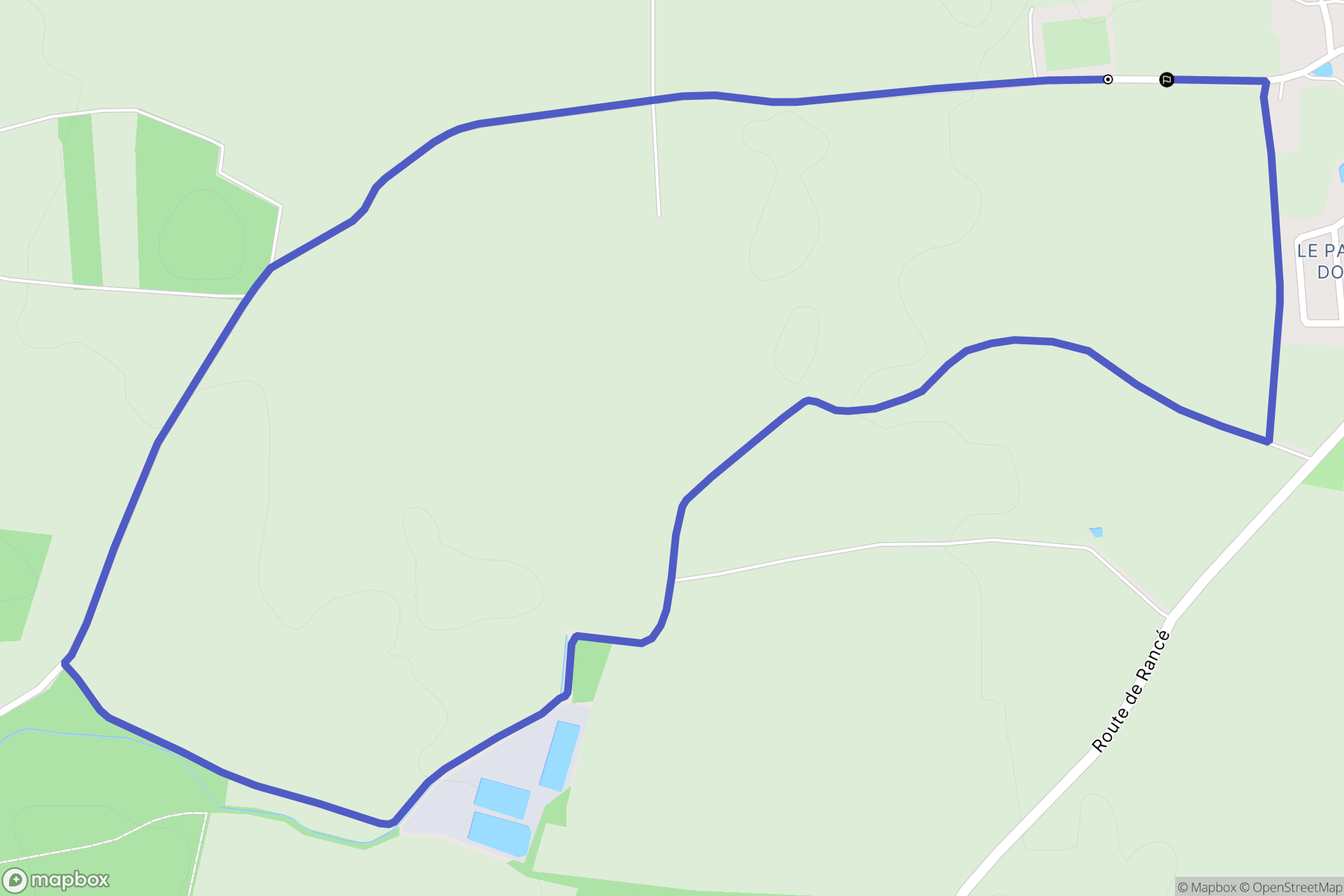 Ambérieux-en-Dombes : carte du parcours de randonnée - France