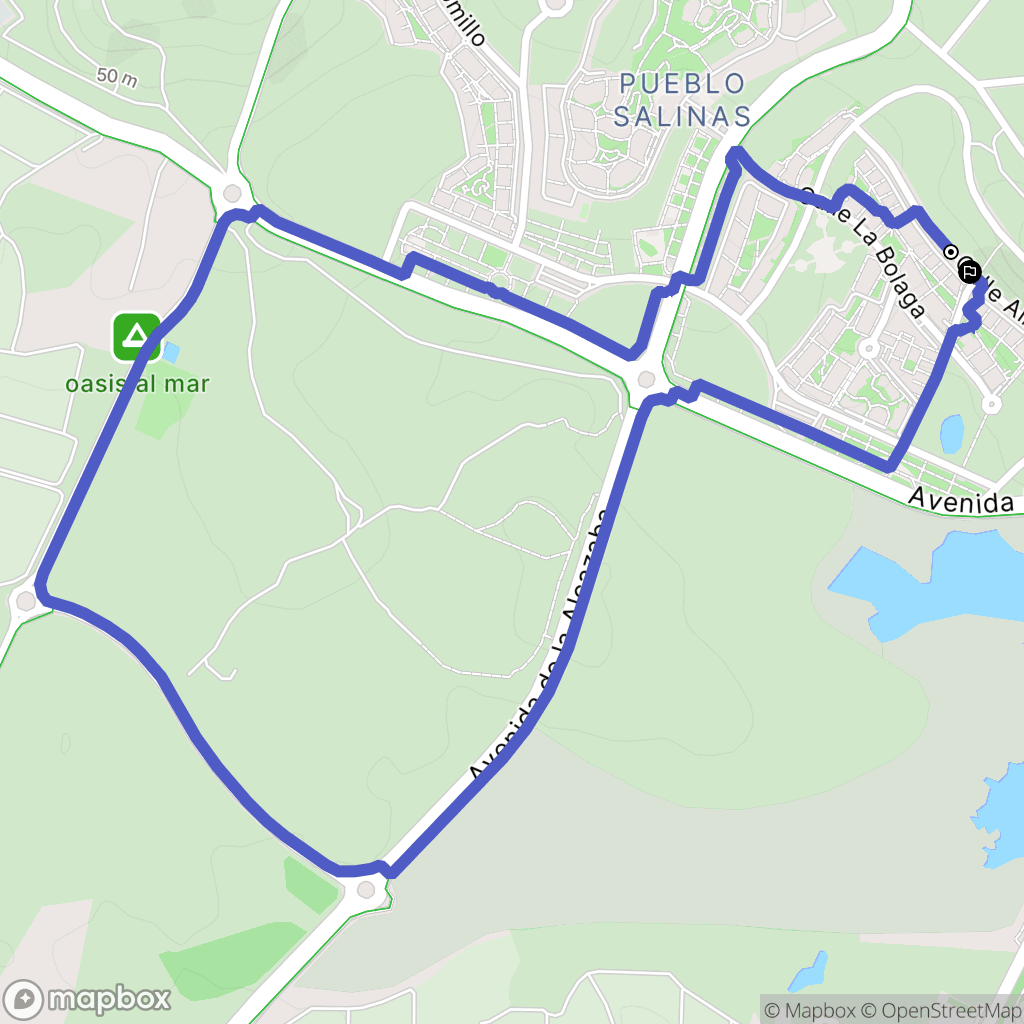 Vera : carte du parcours de randonnée - Spain