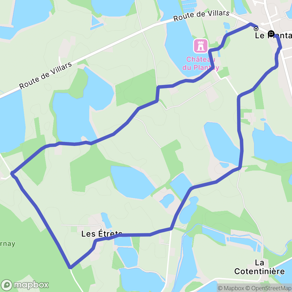 Le Plantay : carte du parcours de randonnée - France