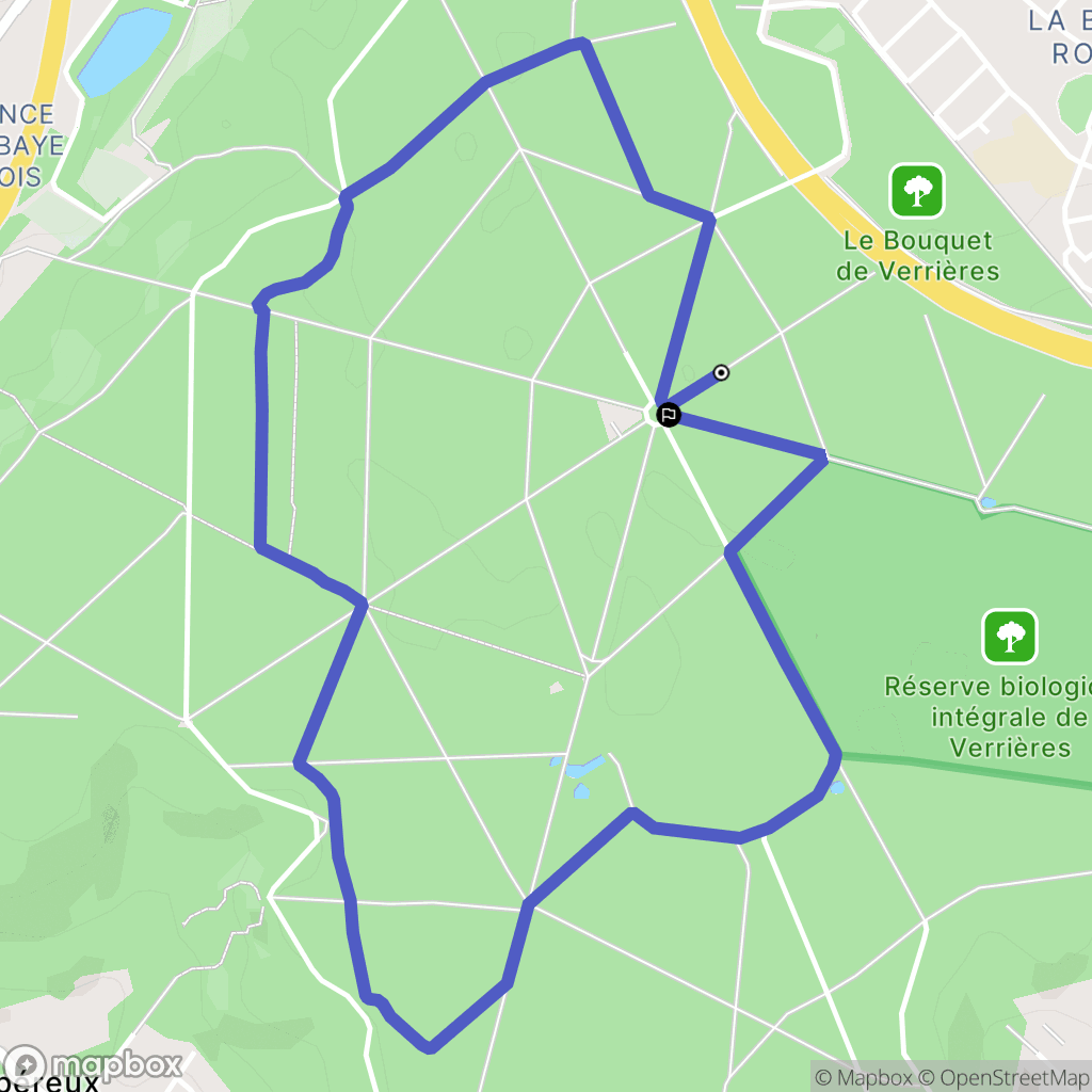 Verrières-le-Buisson : carte du parcours de randonnée - France