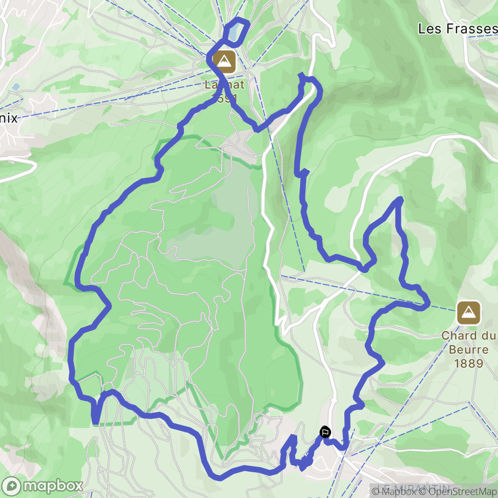 Hauteluce : carte du parcours de randonnée - France