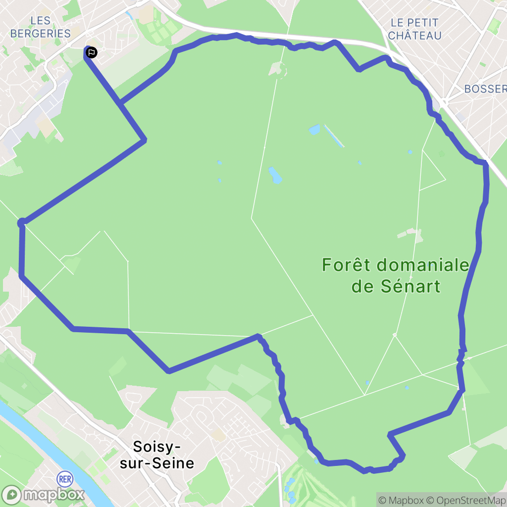 Vigneux-sur-Seine : carte du parcours de randonnée - France