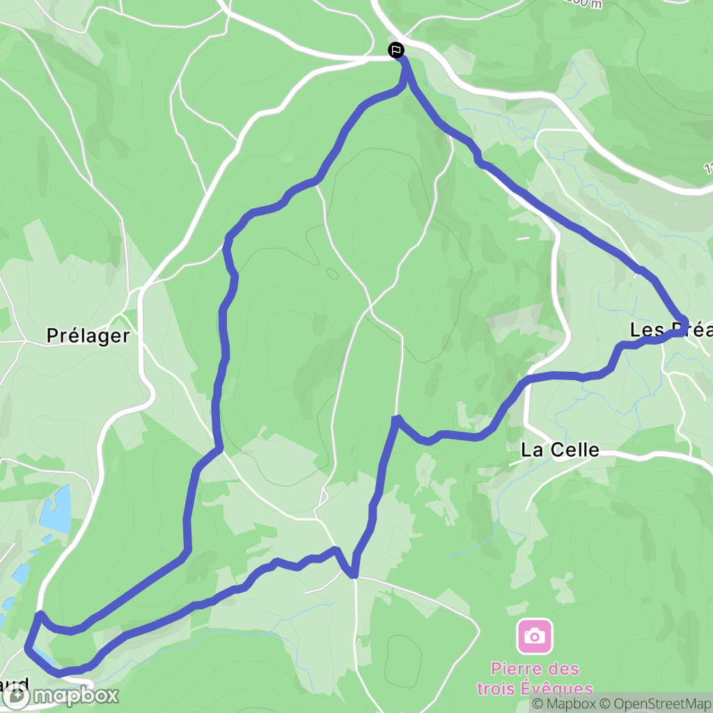La Versanne : carte du parcours de randonnée - France