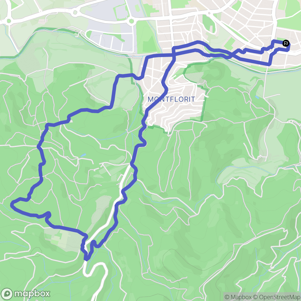 Cerdanyola del Vallès : carte du parcours de randonnée - Spain
