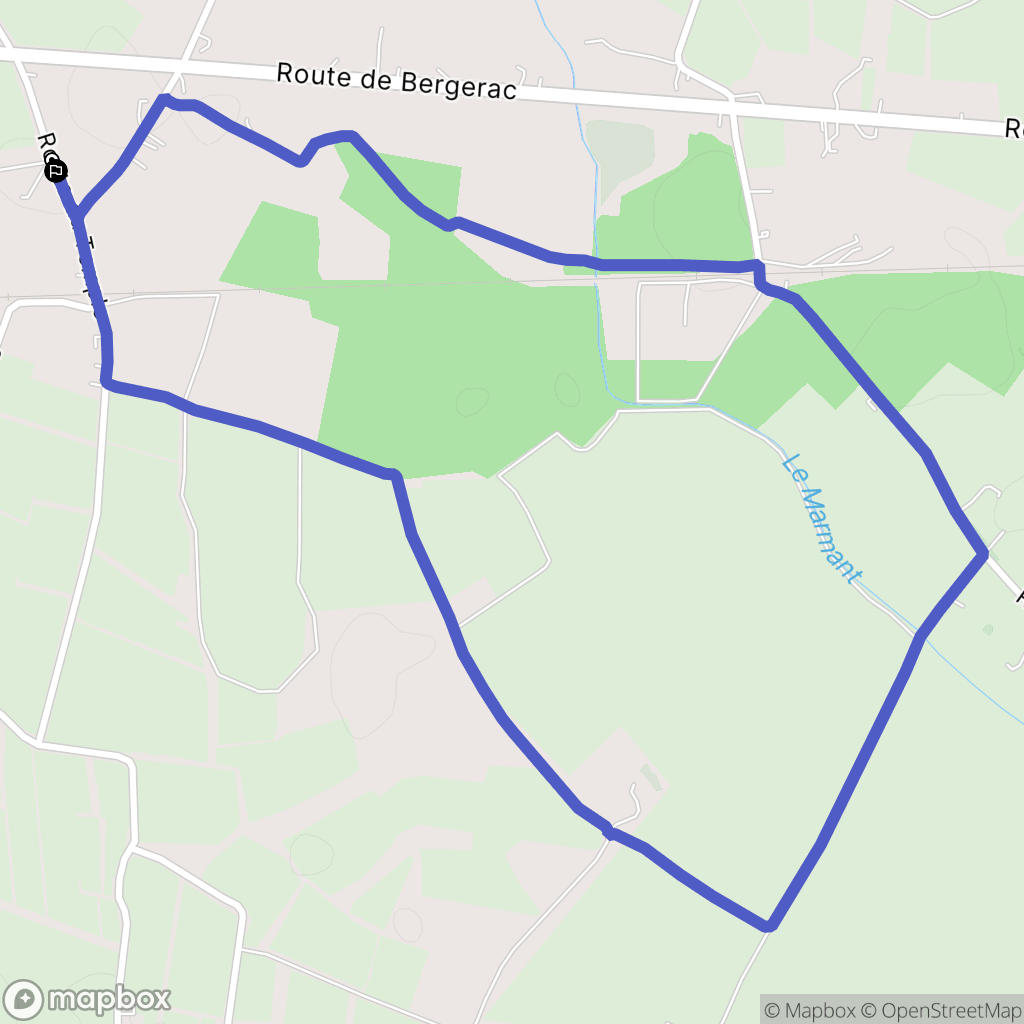 Saint-Avit-Saint-Nazaire : carte du parcours de randonnée - France