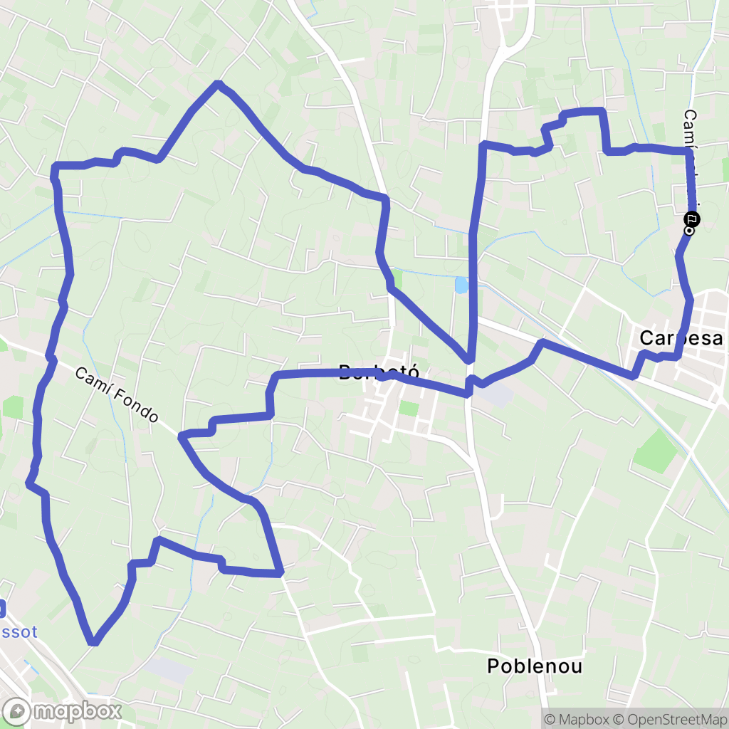 Carpesa : carte du parcours de randonnée - Spain