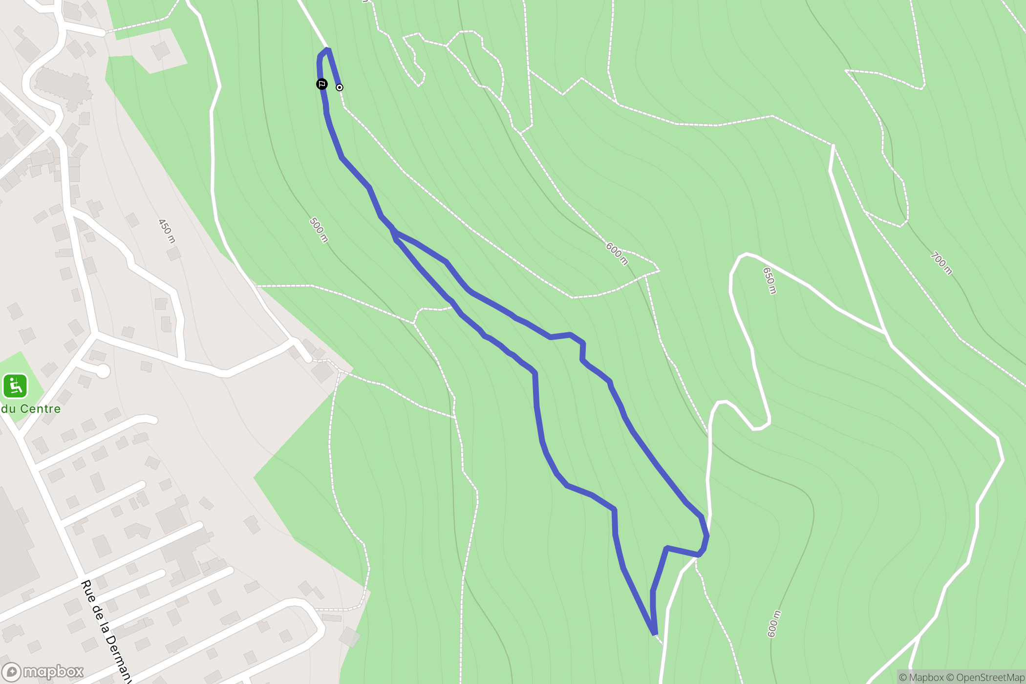Rupt-sur-Moselle : carte du parcours de randonnée - France